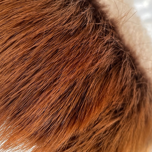 Stylish Brown and Cream Women's Fur Hat - Picture 6 of 6